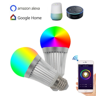 9W smart bulb light alexa voice control wifi bulb