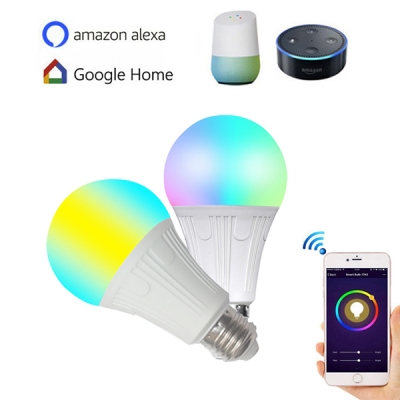 12W Smart Bulb Light wifi Bulb alexa voice control RGBCW color bulb light